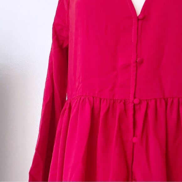 True Red Oversize Swing Dress - Picture 2 of 5